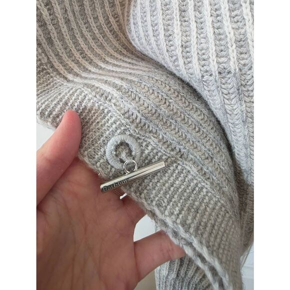 Barbour Grey Wool Poncho S - Picture 4 of 11